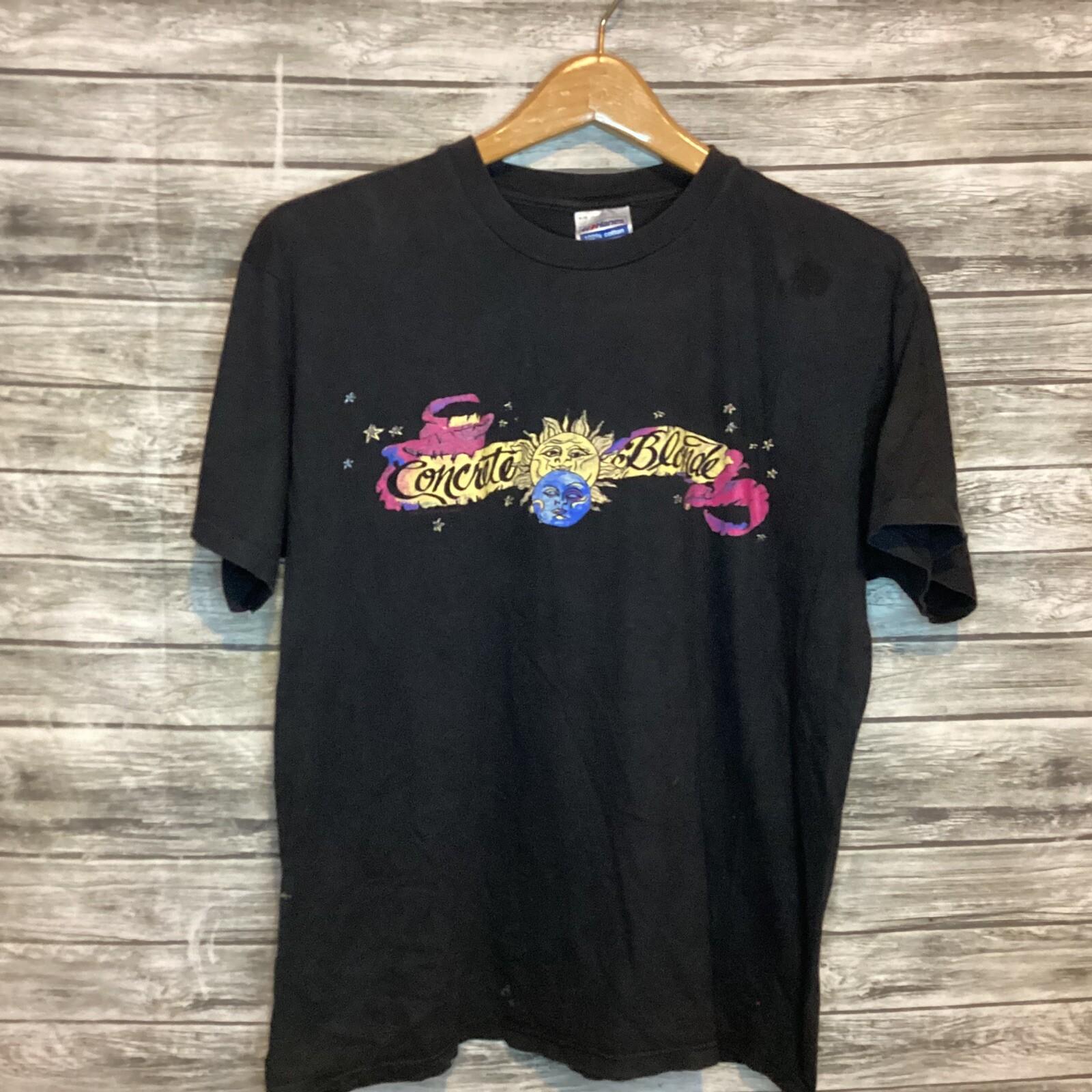 Vintage Concrete Blonde Shirt Mens XL Black Concert Graphic Tee Music 90s USA Unisex T-Shirt S