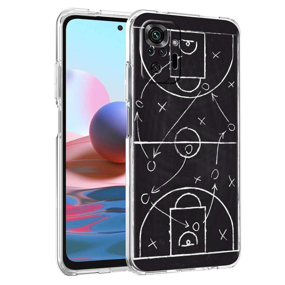 

Transparent Phone Case for Redmi 14C 13C 12C 10C Note 14 13 12 11 K50 Plus Pro 5G Soft Shell Football Basketball Tactical Board Redmi Note 11