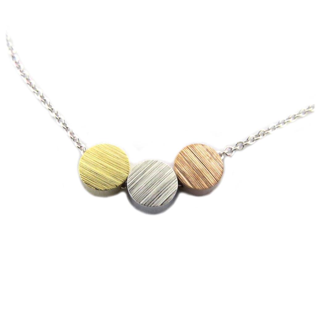 7bis [Q6070] - Bracelet artisanal 'Boho' argenté tricolore -  18x6 mm