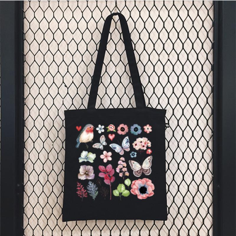 Tote Bag Cartoons Anime Bags Shopping Bag Canvas Shopper Bag Reusable Tote Bag Handbags Shoulder Bags Collapsiblet Custom Bag