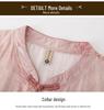Elegant Summer 2026 Embroidered Cotton Linen Top - Short Sleeve, Breathable, Retro Wear for Mom On Mother's Day