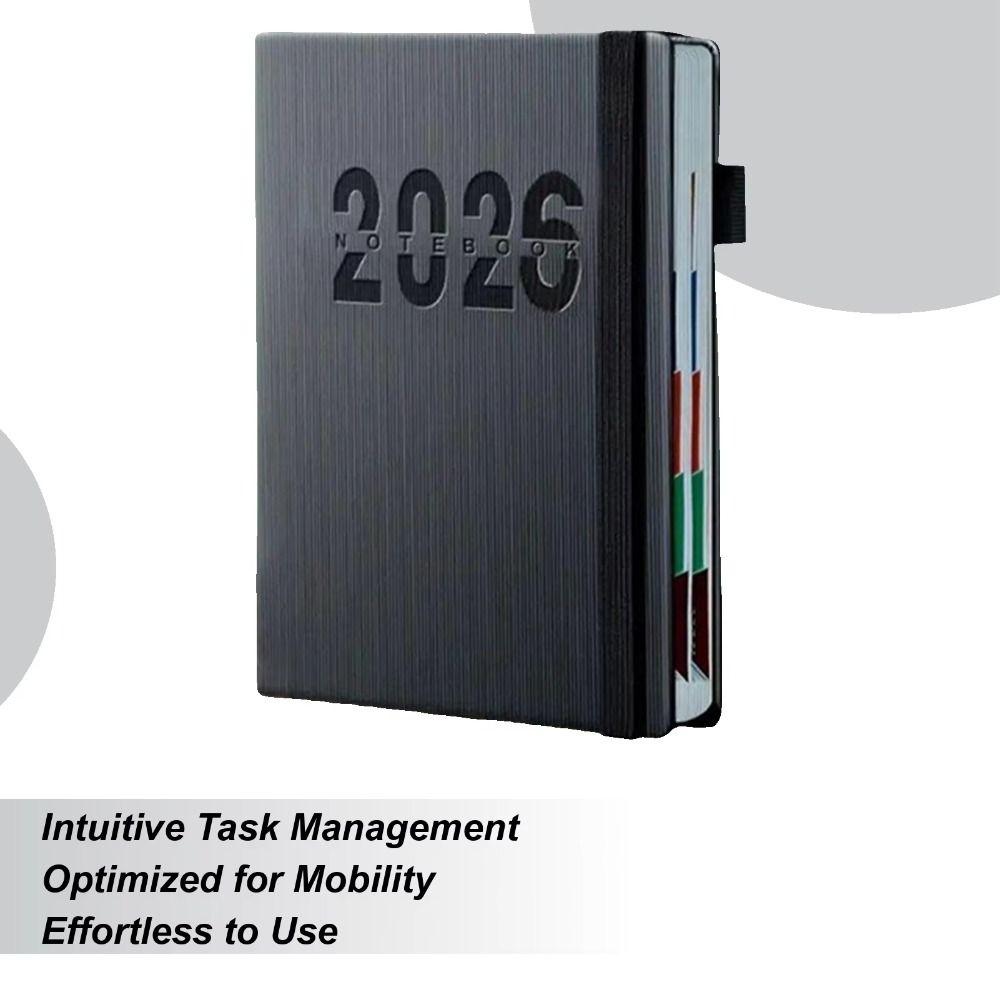 Wear-resistant A5 Agenda Planning Notebook 12 Months To-do List Notebook  Office Supplies