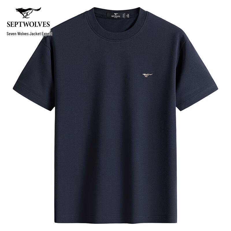 

Septwolves Men s 7A Antibacterial Cool Cotton Linen Round Neck T-shirt 170/88A