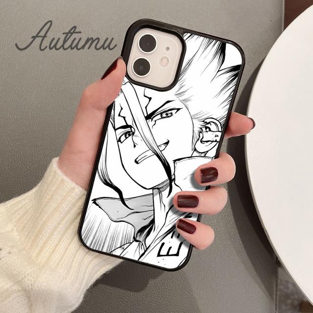Ishigami Senku Dr. Stein Telefon Fall für iPhone 11 12 13 14 Pro Max mini X XR XS SE 2020 6S 7 8 Plus samsung Galaxy S21 S22 Abdeckung
