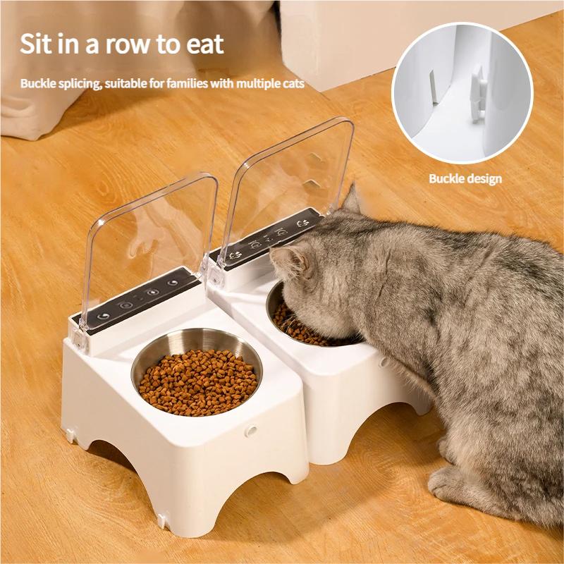 Automatic Pet Food Dispenser Feeder with Locking Cover Lid and Large Container for Small To Medium Dog and Cat