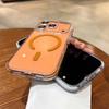 Luxury Candy Color Collision for Magsafe Case for iPhone 17 Air 16 15 14 13 Pro Max Plus Magnetic Lens Protector Transparent Cover