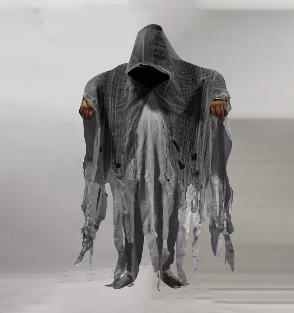 Halloween Men's And Women's Party Hooded Solid Coat Cloak