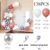 Reteo Rosa Luftballons Girlande Bogen Weiß Silber Latexballon Set Babyparty Geschlechtsenthüllung Hochzeit Jahrestag Dekoration Globos