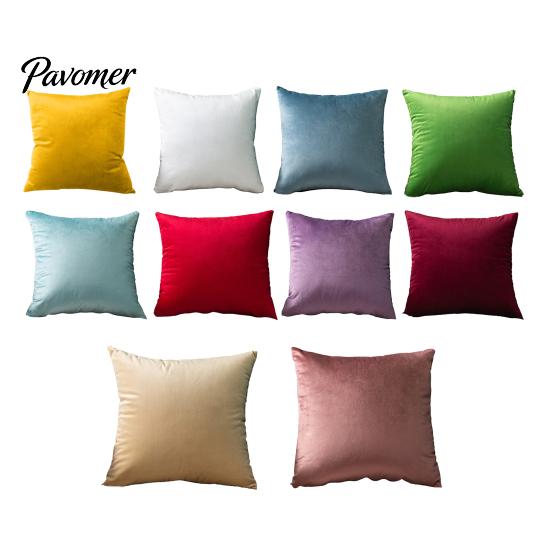 High-density Velvet Pillow Cover Solid Color Cover, Soft Plush Throw Case, 17.7x17.7 Inch Pillowcase Smooth Cushion for Sofa, Bed, Office, Cozy