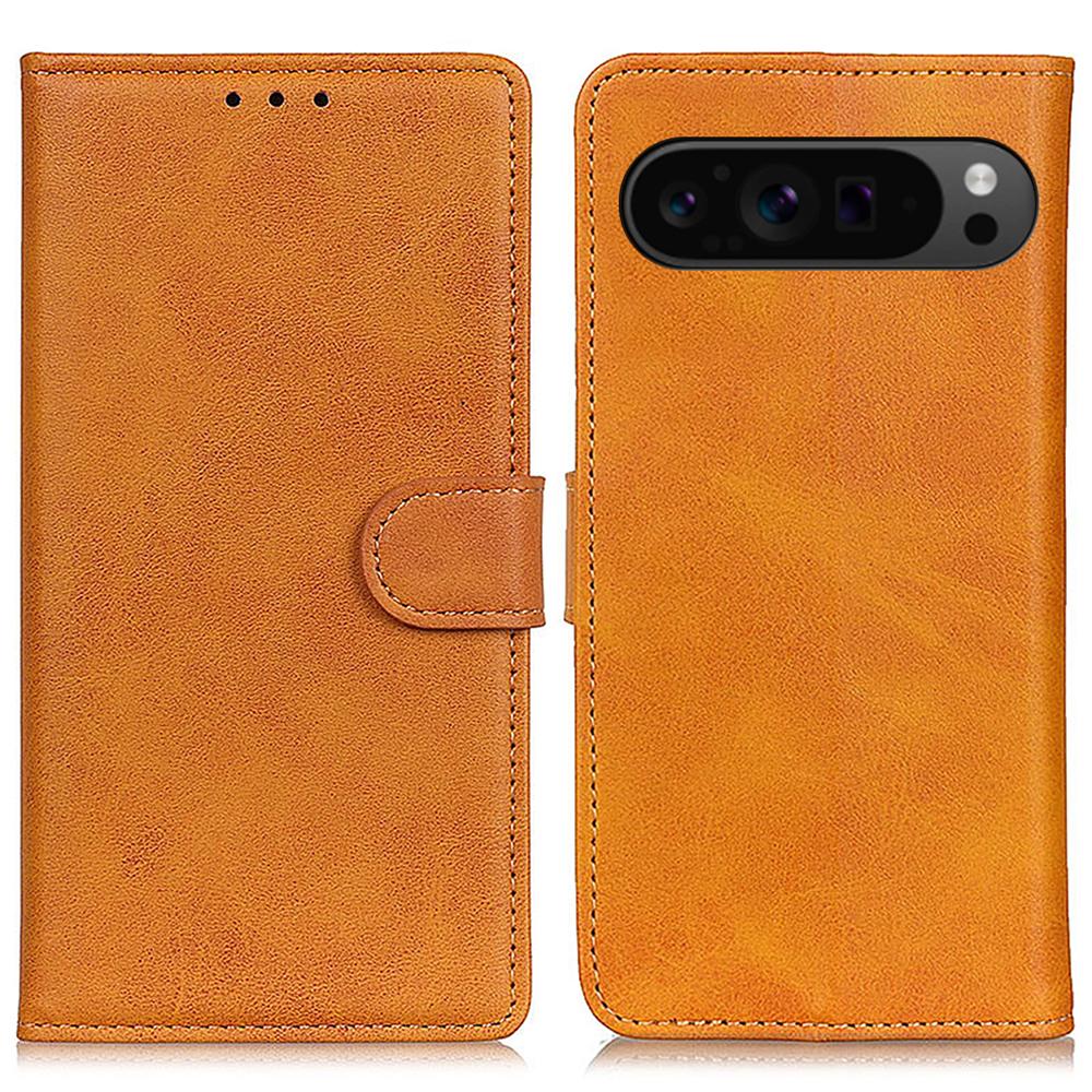 For Google Pixel 10 Pro/10/9 Pro/9 Cell Phone Case Cowhide Texture Magnetic Clasp Leather Wallet Full Protection Cover