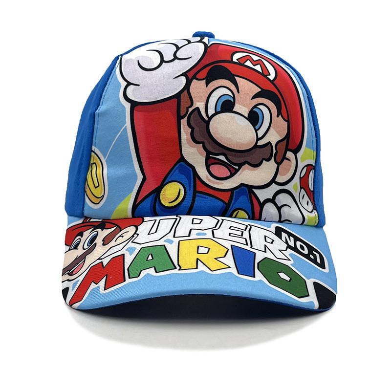 Super Mario Bros Pattern Kids Baseball Cap With Cotton Material And Sun Block For Outdoor Activities