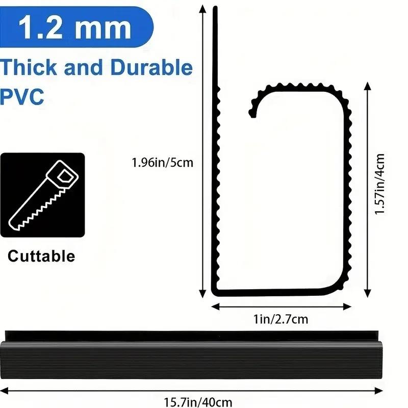40cm Kabelmanagement unter dem Schreibtisch J-Kanal-Kabelkanal mit doppelseitigem Klebeband Kabel-Organizer-Schale für Schreibtisch Kein Bohren Kabelverstecker