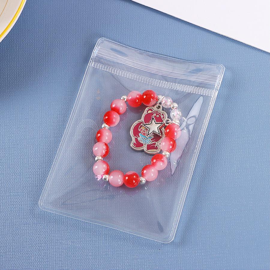 100Pcs Thicken Transparent PVC Zipper Bags for Jewelry, Self-Sealing Pouches for Jewelry, Small Beads & Craft Supplies Packaging