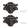 2PCS Vintage Buckle Latch Zinc Alloy Jewelry Box Latch Hasp Furniture Latch Hardware for Jewelry Case Chest Suitcase