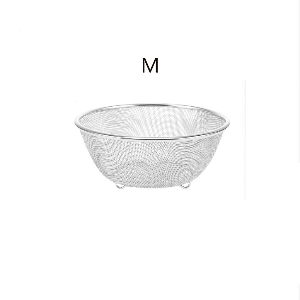 Stainless Steel Drain Basket For Washing Vegetables Fruit Rice Household Multi Use Mesh Sieve Kitchen Draining Basket Easy Clean