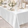 Protective Table Linen for Buffet Solid Color Satin Tablecloth, 102 x 57 Inch Rectangular Silky Cover, High Density Tablecloth Celebration Smooth