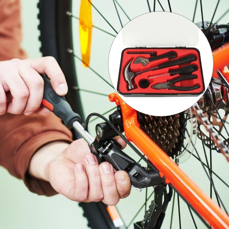 17Pcs Hardware Tool Household Manual Wrench Plier Repair Tool Box Combination Furniture Assembly Maintenance Electrical