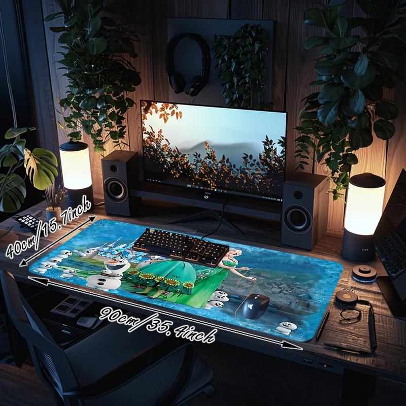 1Pc Frozen Fantasy World Gaming Mouse Pad Keyboard Desk Mat Non-slip Rubber Lock Edge Waterproof Computer Mousepad for Office Home Decor Y1446