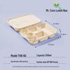 Mr. Corn Disposable 6-Compartment Lunch Box