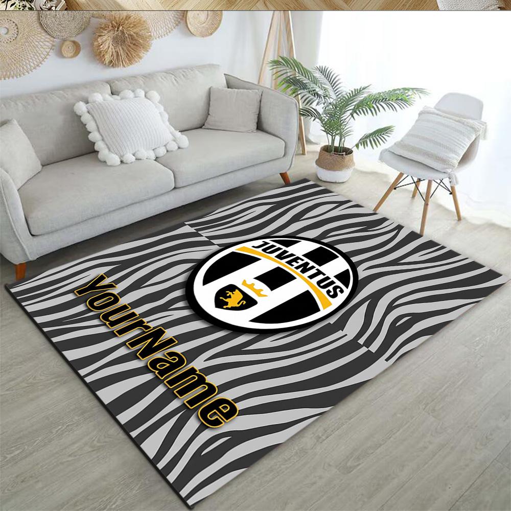 Juventus Personalized Name Area Rug Suitable for Entryway Playrooms Living Rooms Bedrooms Antislip Carpet Anime Office Decor Best for Christmas