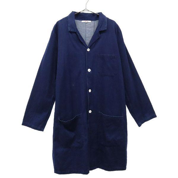 

Отличное джинсовое пальто Честер 2 темно-синее мужское б/у