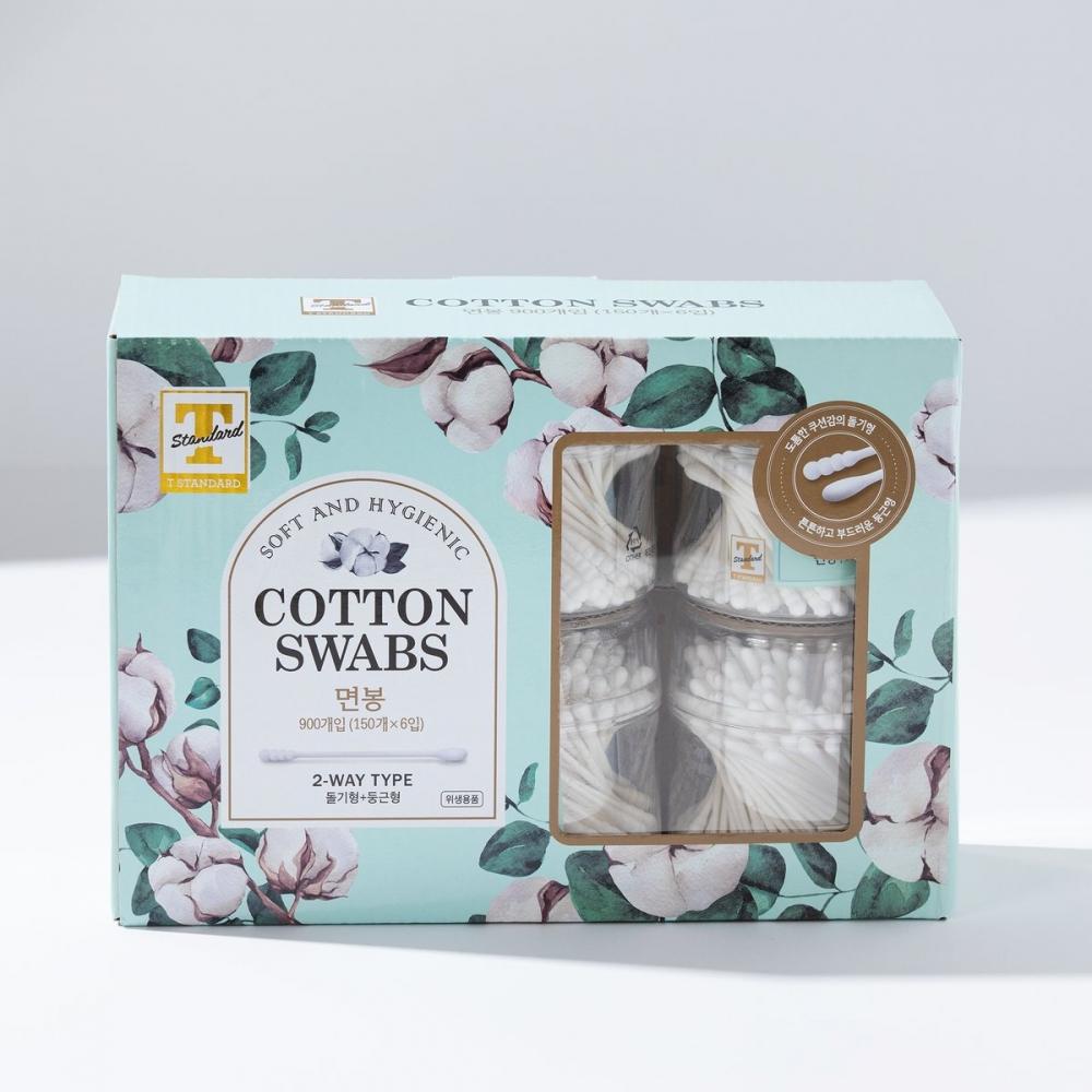 

СТАНДАРТНЫЙ СТАНДАРТ Ватные тампоны премиум-класса 150X6