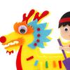 Material Pack Dragon Boat Novelty Art Ornament Handmade Kids Handcraft for Decor