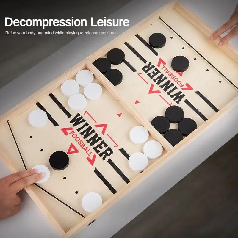 Table Football Catapult Chess Double Battle Board Ice Hockey Game Adult Parent-child Interaction Children's Family Party Toys