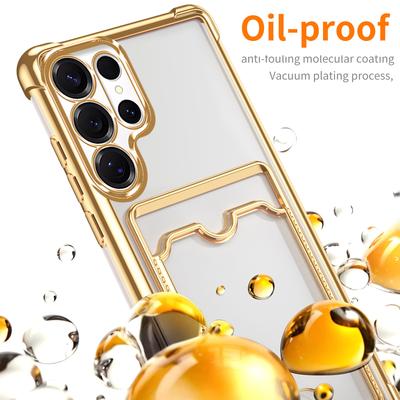 Transparente Weiche Hülle für Samsung Galaxy S26 Ultra S25 FE S24 S23 Plus S22 A56 5G A17 A36 A16 A55 A35 A15 Kartenhalter Hülle Tasche