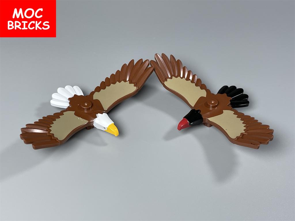 Non-Toxic 4Pcs Moc Bricks Animal Bird Eagle Model City Educational Assembled Building Blocks Children Gift Plastic Toys