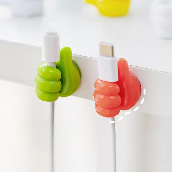 20/30/50Pcs Self Adhesive Cable Clips Key Application Thumbs-Up Hooks Wall Simple Installation Wide Organizer