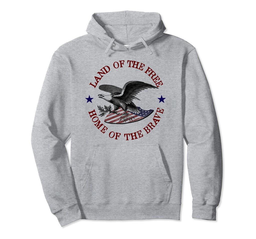 Vintage Land of the Free American Eagle Hoodie