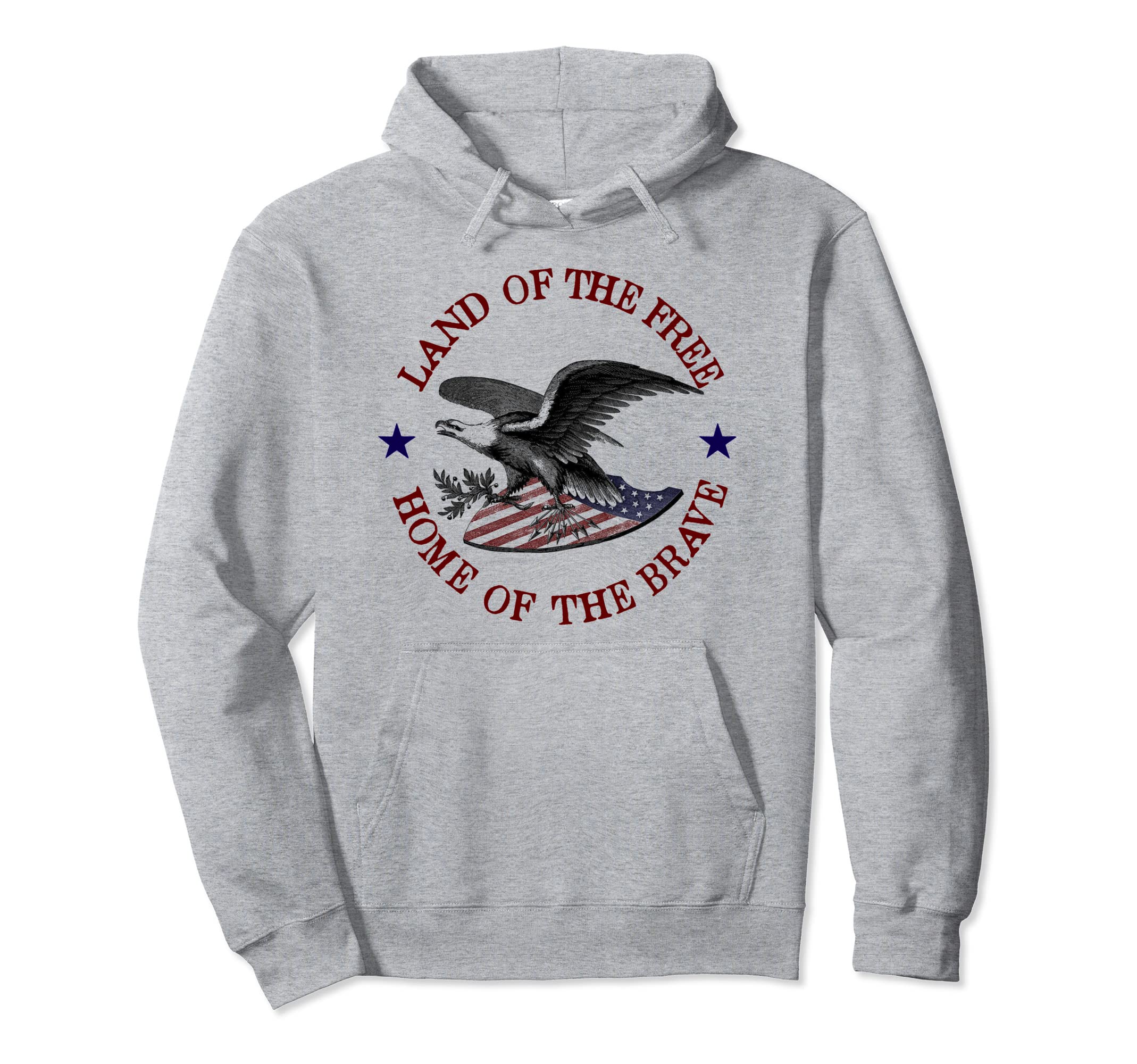 

Vintage Land of the Free American Eagle Hoodie