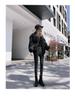 2024 Herbst/Winter Damen High Waist Schlanke Graue Samtjeans - Schlankmachende Bleistifthose für zierliche Figuren