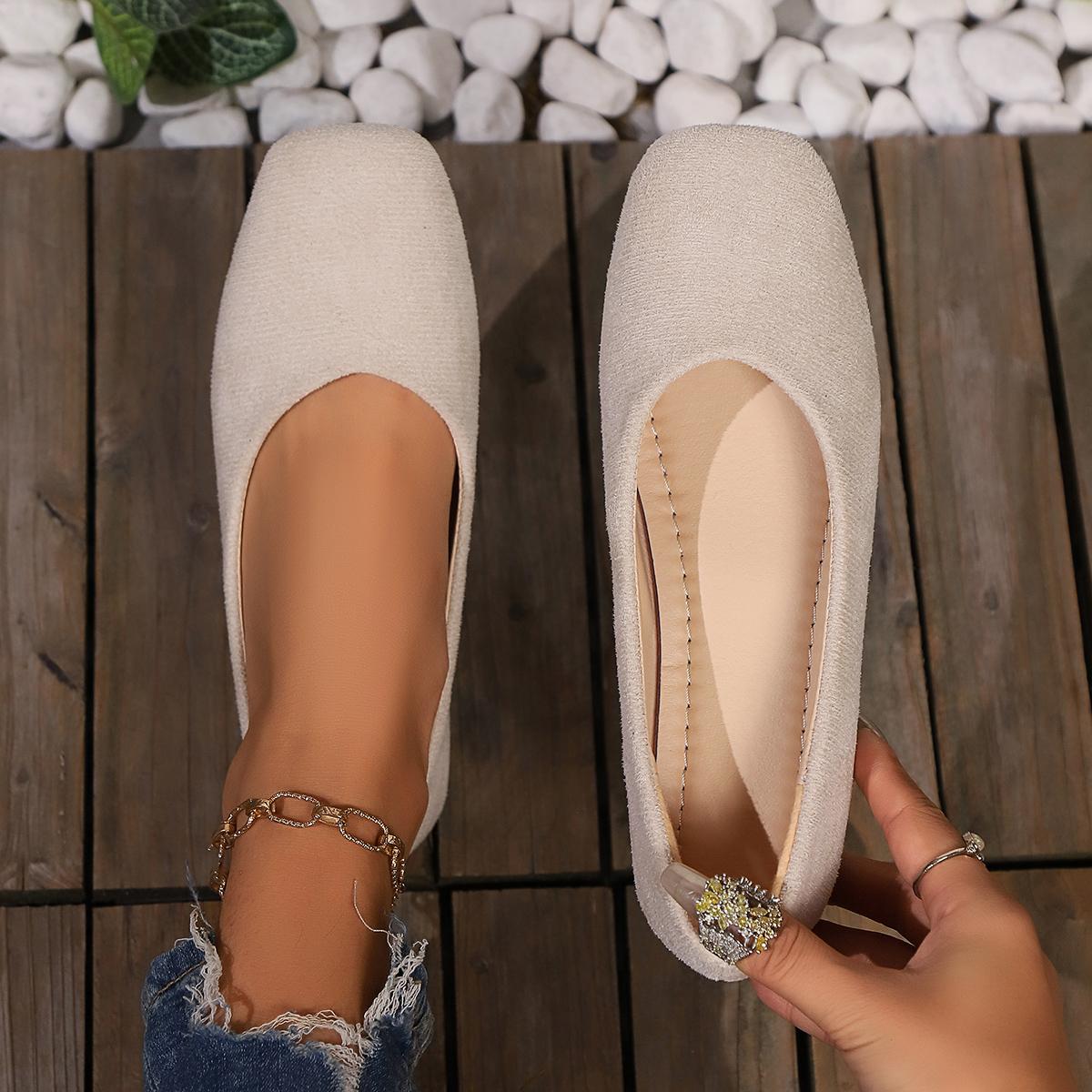 

Модные женские балетки Весна Осень Новая мода Легкие Слипоны Цветные Лоферы-лодочки Женские Балетные Уличные Туфли для Ходьбы с Мелким Вырезом Женские 36 бежевый