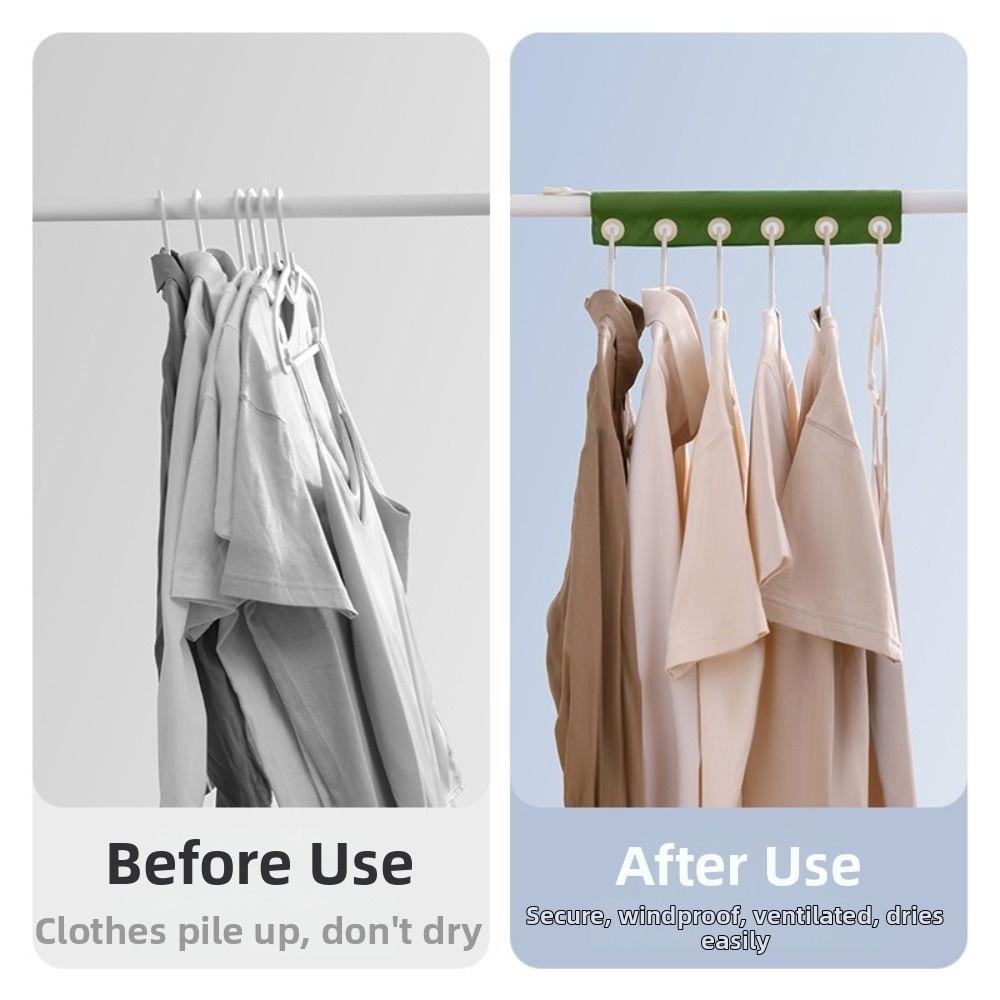 Removable Fabric Clothing Clip Foldable Hanging Socks Organizer Travel Clothes Drying Rack Outdoor