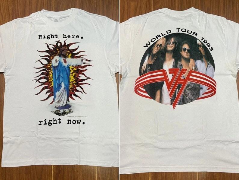1993 Van Halen Right Here Right Now Tour T-Shirt Van Halen Tour 1993 T-Shirt V XXL