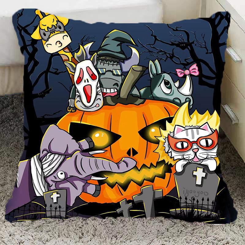 Halloween Pillow Pumpkin Funny Two-Dimensional Animation Pillow Emoticon Pack Party Party Boy and Girl School Day Gift