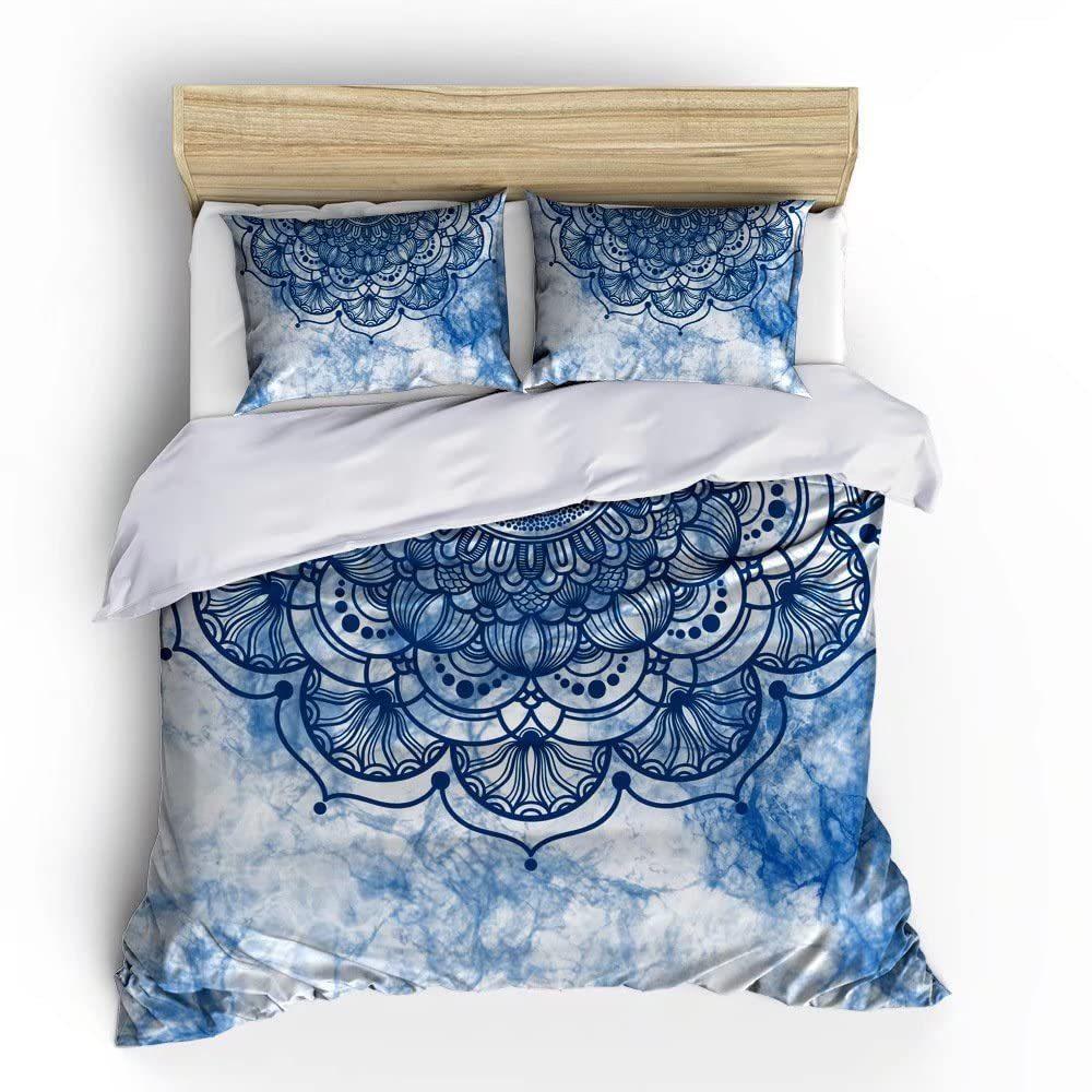 Watercolor Geometric Art Bedding Three-Piece Quilt Cover