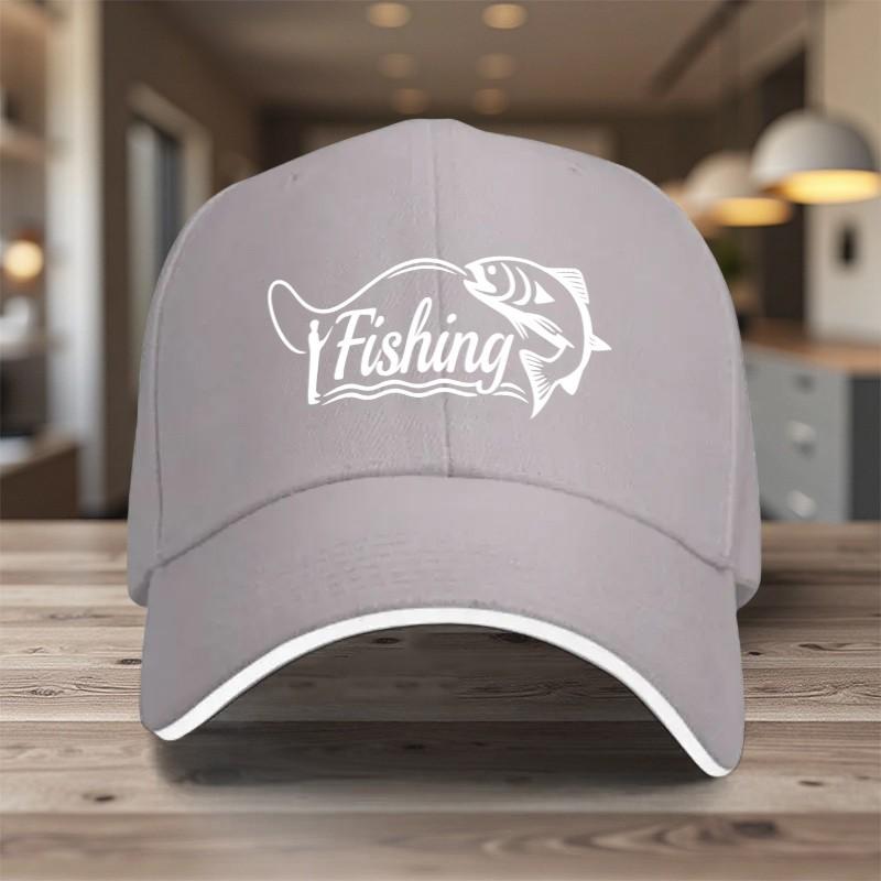 Fishing Graphic Print Baseball Cap Unisex Adjustable Polyester Casual Outdoor Sports Cap
