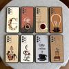 C-Coffee T-Time Soft Silicone Black Cover Phone Case For Samsung Galaxy A73,A72,A71,A70,A53,A52,A51