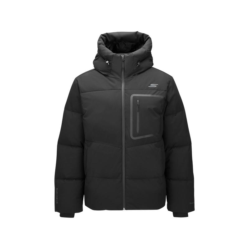 Skechers Comfort Sports Series Solid Color Hooded Windproof Waterproof Warm Down Jacket Men outerwear P425M034-0018 M