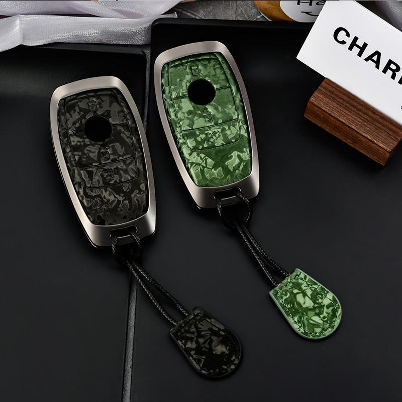 Leather Car KeyCase Cover For Mercedes Benz E S G Class GLC CLE CLA GLB GLS W177 W205 W213 W222 X167 AMG E200 E260 Key Shell Fob