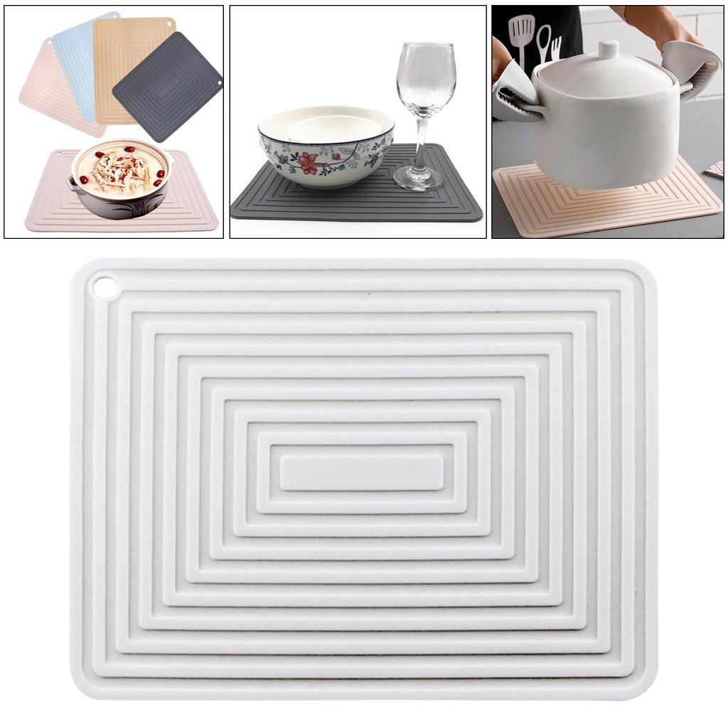 Gel Draining Mat, Pot Holder, Heat-insulating Dishes And Utensils, Dish Drainer, , Non-slip