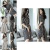 Elegant Women's Summer Dress Stylish European Design With Slim Fit Striped Pattern