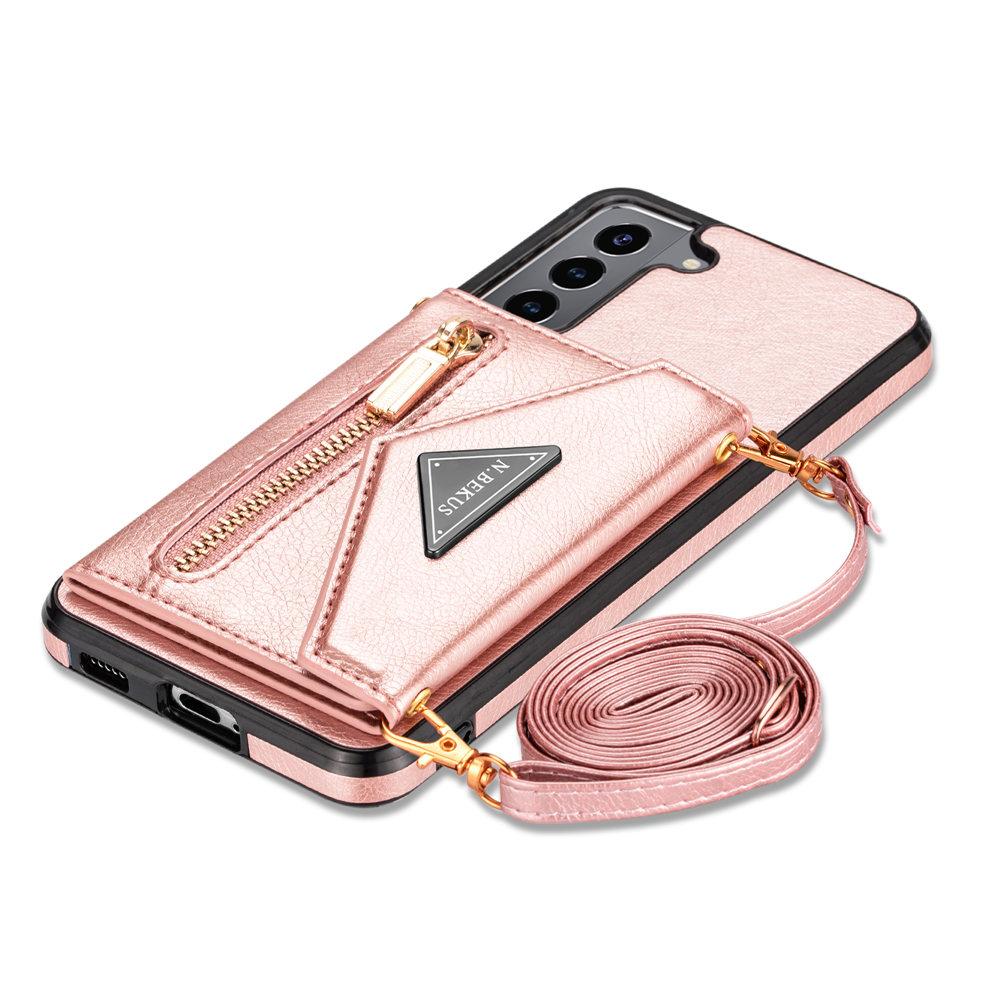 

Crossbody Wallet Leather Case for Samsung Galaxy S24 Ultra S23 S22 S21 S20 Plus A51 A71 A52 A72 A53 Zipper Credit Card Cover For Samsung S24Plus