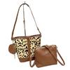Leopard Print Horse Hair Women'S Bag Shoulder Bag Crossbody Bucket Bag Internet Celebrity Versatile Child And Mother Bag Three-Piece Set Special Offer