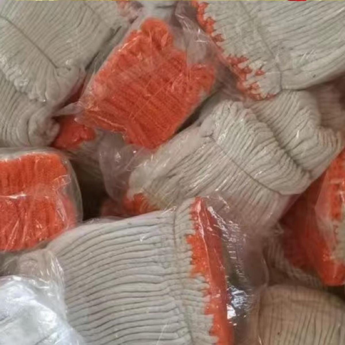 Мужские сверхпрочные белые хлопчатобумажные рабочие перчатки - Нескользящие, износостойкие, утолщенные для строительства и авторемонта 450 Black Cotton 12 Pairs (Thin)