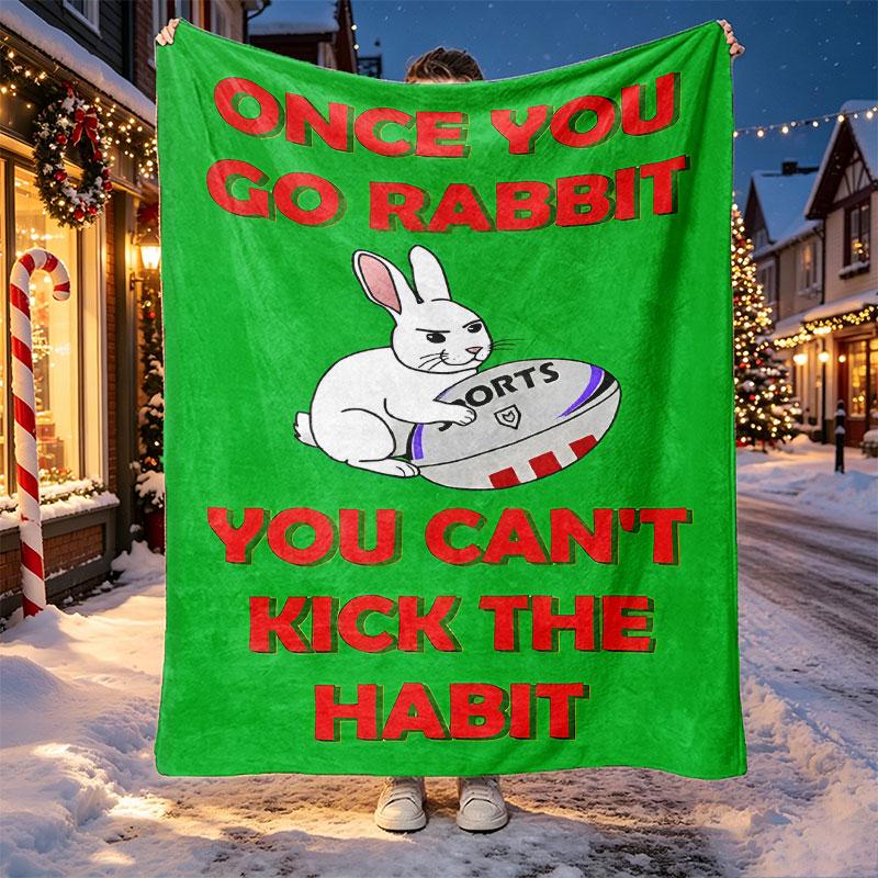 South Sydney Rabbitohs Pattern Blanket for Home Decoration, Bed, Sofa, Car Travel, Camping, Suitable for All Seasons, Birthday Christmas Gift