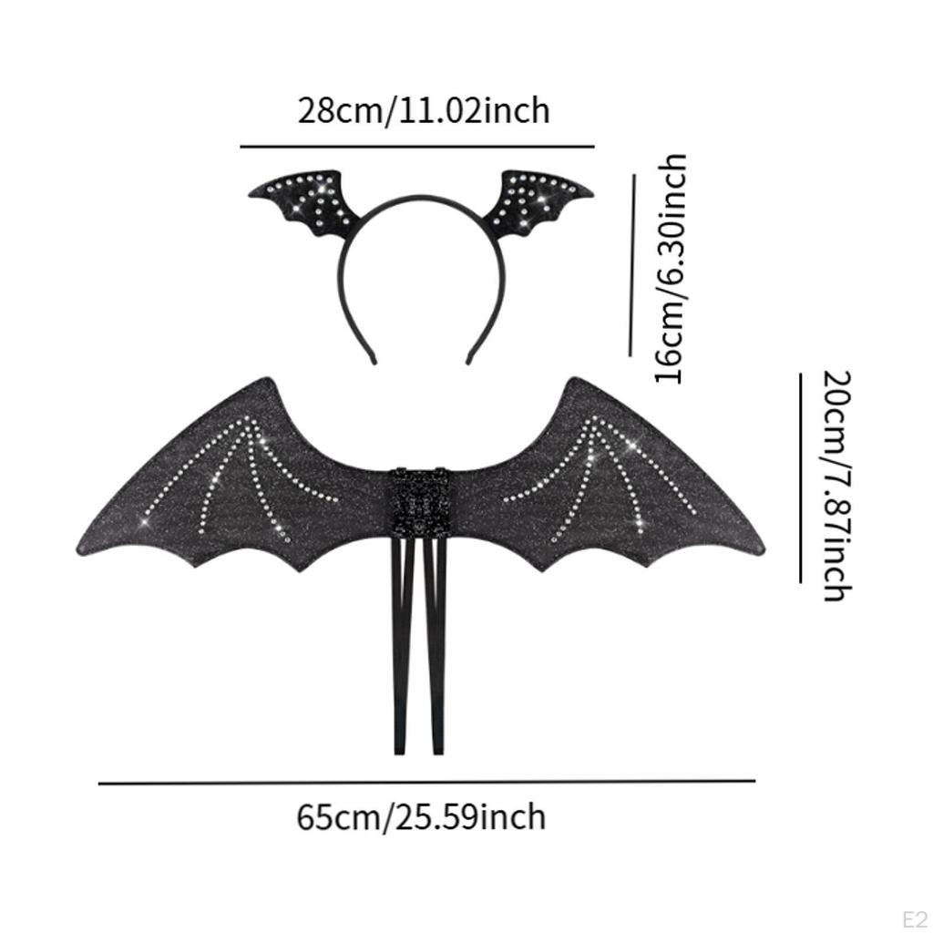 Halloween Costume Set Photo Props Devil Wing for Prom Dancing Performance